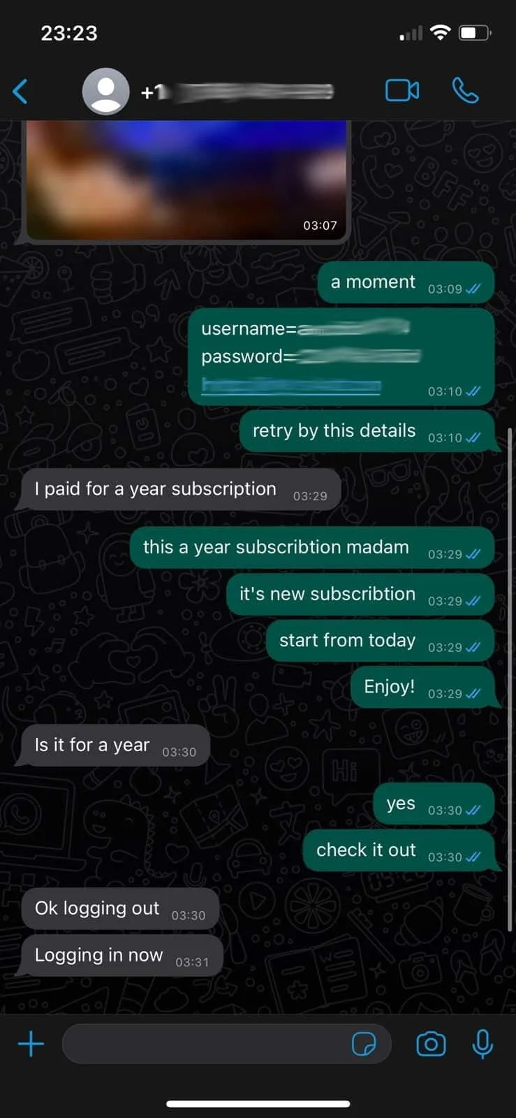 WhatsApp support conversation with a British IPTV Sub customer (2 of 12)