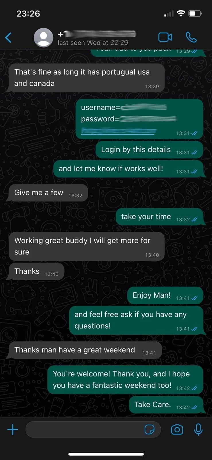 WhatsApp support conversation with a British IPTV Sub customer (10 of 12)