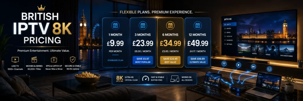 British IPTV 8K Pricing
